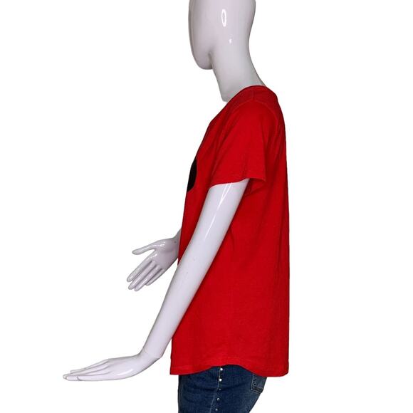 Disney Minnie Mouse Head Graphic T-shirt Short Sleeve Crewneck Red Size S - Picture 6 of 7